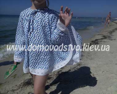 Пошив пляжной накидки от солнца для девочки