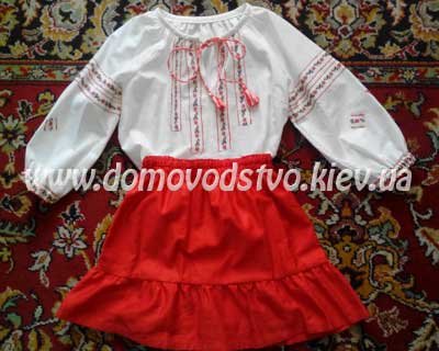 Как сшить украинский костюм (вышиванку и юбку) для девочки своими руками