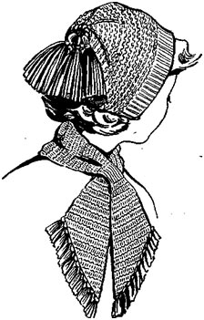 Вязаные шапочка и шарфик