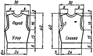 Чертеж выкроек безрукавки