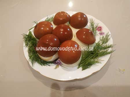 Яйца фаршированные Грибочки