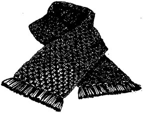 Мужской шарф, вязание
