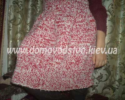 вяжем 25-30 рядов низа платья